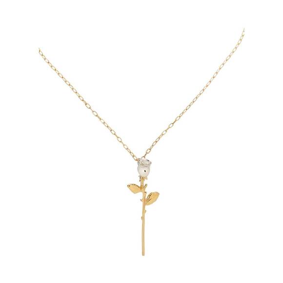 NEW AMBUSH women's rose charm necklace in gold - Picture 2 of 2